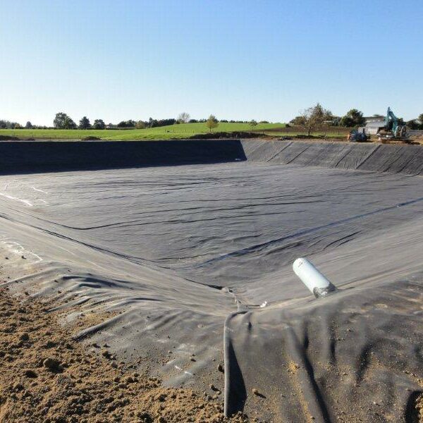 Lined dairy effluent pond